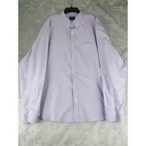 UNTUCKit Men's Relaxed Fit Cotton Button-Down Shirt Purple XXL